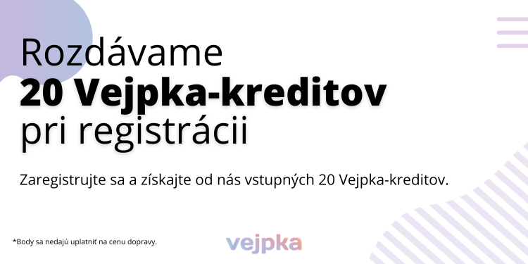 20 vejpka-kreditov pri registrácii